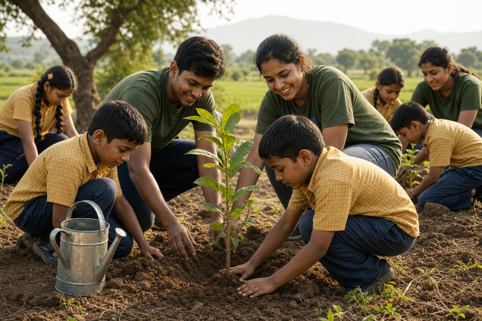 Tree plantation and environmental work
